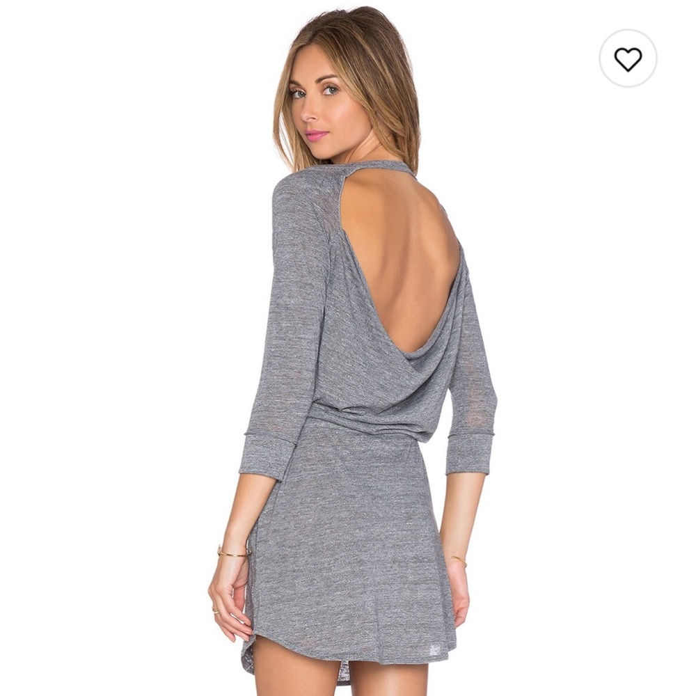 Drape Back Shirttail Pocket Dress